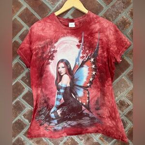 The Mountain Fairy Tee T-Shirt Womens XL Tie Dye Forest Moon Fantasy Whimsical
